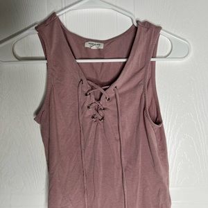 Size small lace up top